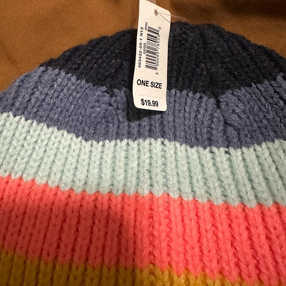 Striped Knit Beanie - Multicolor